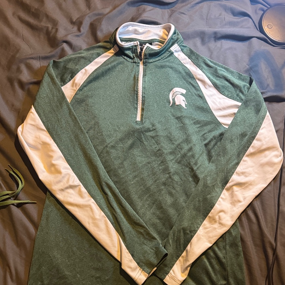 Michigan‎ State Spartans quarter zip up. Men’s medium but unisex colosseum brand